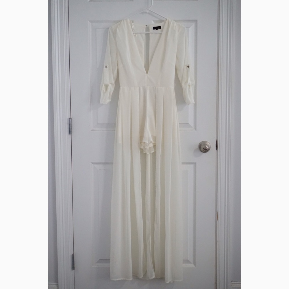 Off White High Low Romper